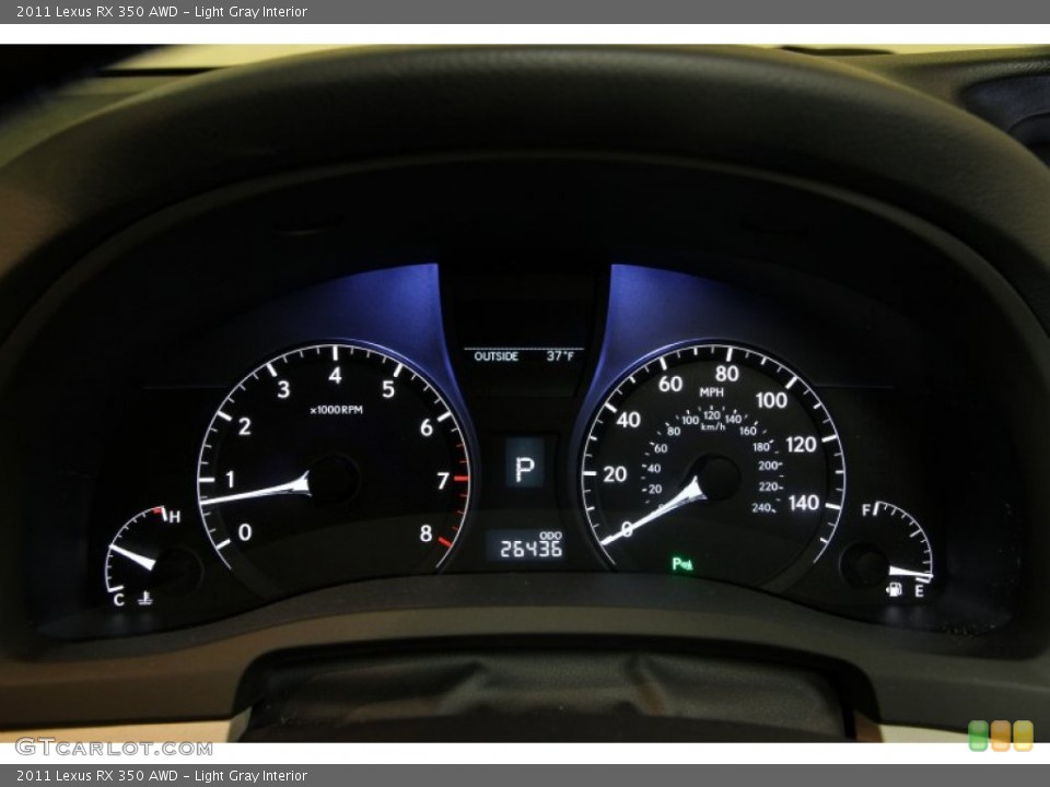 Light Gray Interior Gauges for the 2011 Lexus RX 350 AWD #88171250