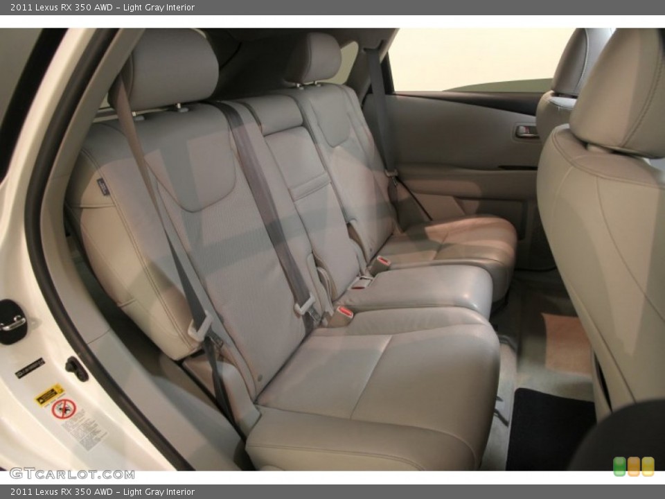 Light Gray Interior Rear Seat for the 2011 Lexus RX 350 AWD #88171565