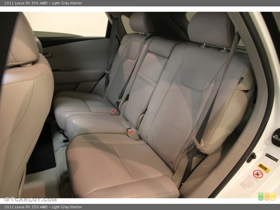 Light Gray Interior Rear Seat for the 2011 Lexus RX 350 AWD #88171583