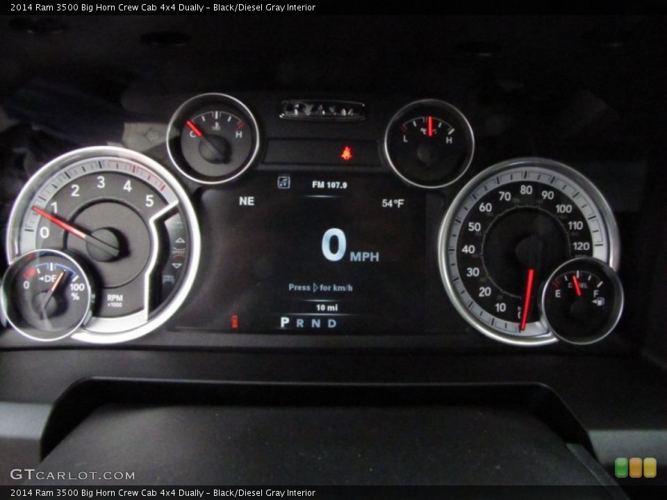 Black/Diesel Gray Interior Gauges for the 2014 Ram 3500 Big Horn Crew Cab 4x4 Dually #88172585