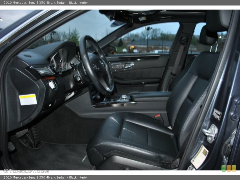 Black Interior Front Seat for the 2010 Mercedes-Benz E 350 4Matic Sedan #88178534