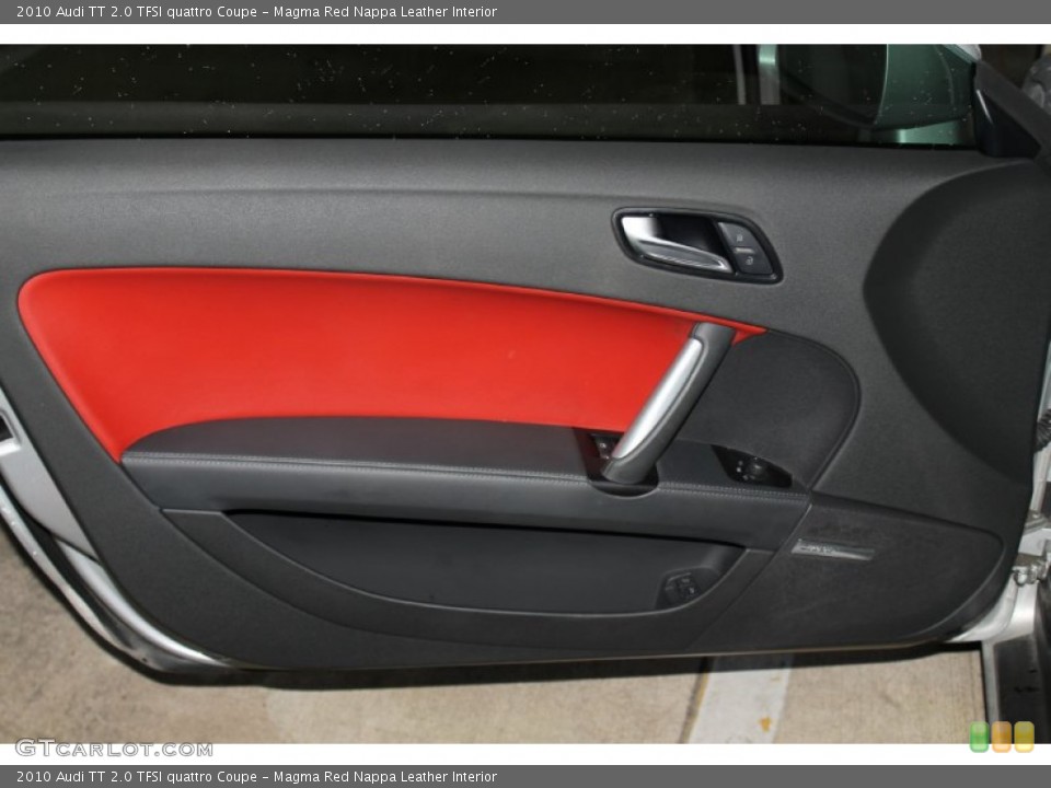 Magma Red Nappa Leather Interior Door Panel for the 2010 Audi TT 2.0 TFSI quattro Coupe #88181222