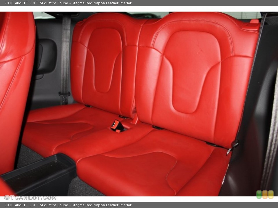 Magma Red Nappa Leather Interior Rear Seat for the 2010 Audi TT 2.0 TFSI quattro Coupe #88181258