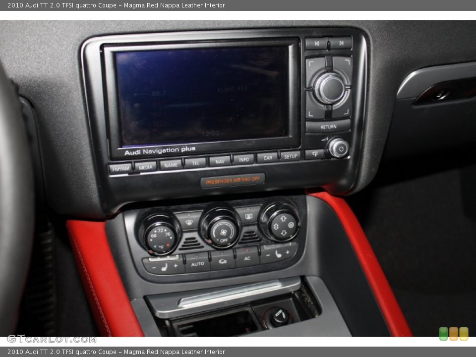 Magma Red Nappa Leather Interior Controls for the 2010 Audi TT 2.0 TFSI quattro Coupe #88181339