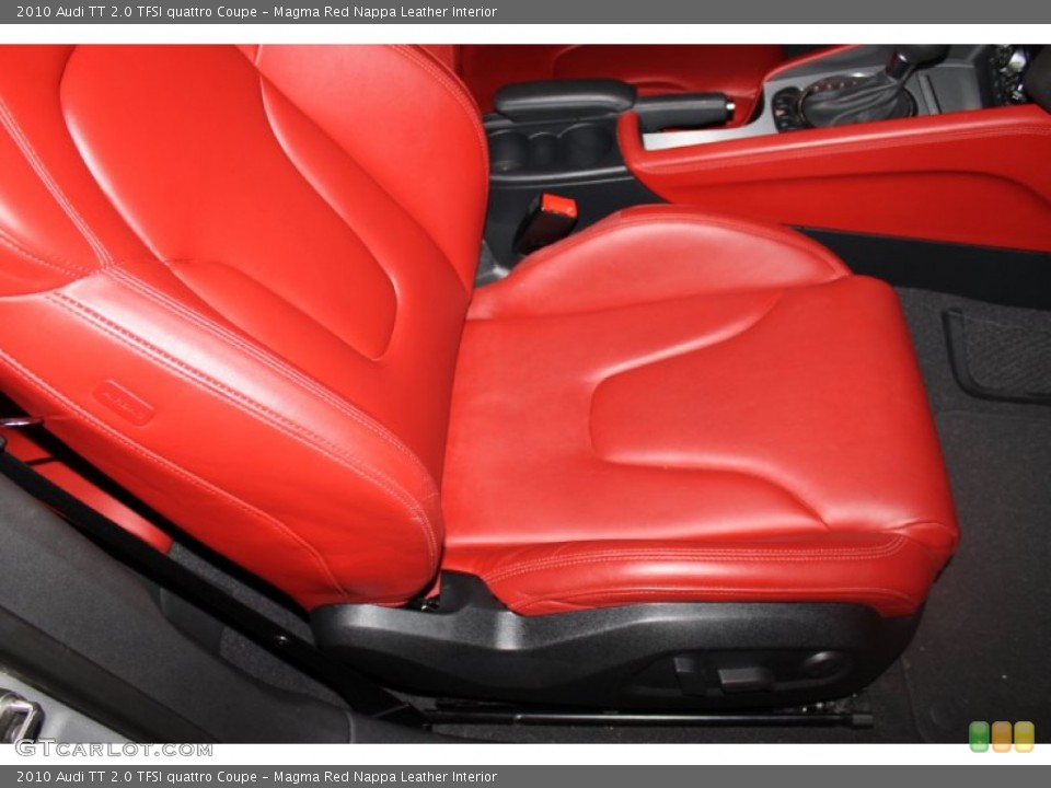 Magma Red Nappa Leather Interior Front Seat for the 2010 Audi TT 2.0 TFSI quattro Coupe #88181495