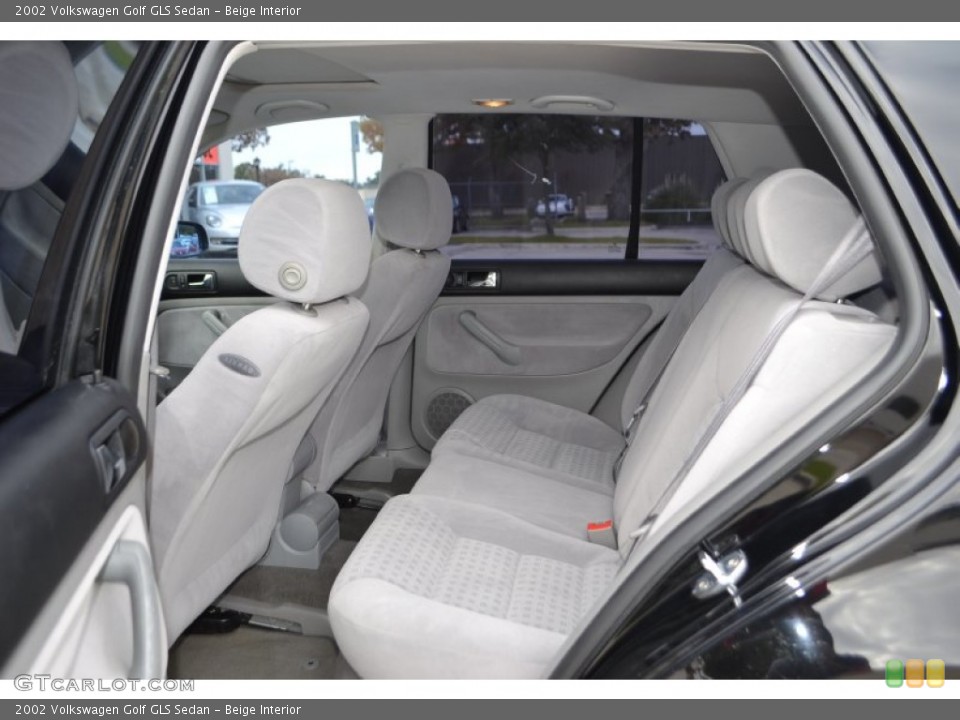 Beige Interior Rear Seat for the 2002 Volkswagen Golf GLS Sedan #88185929