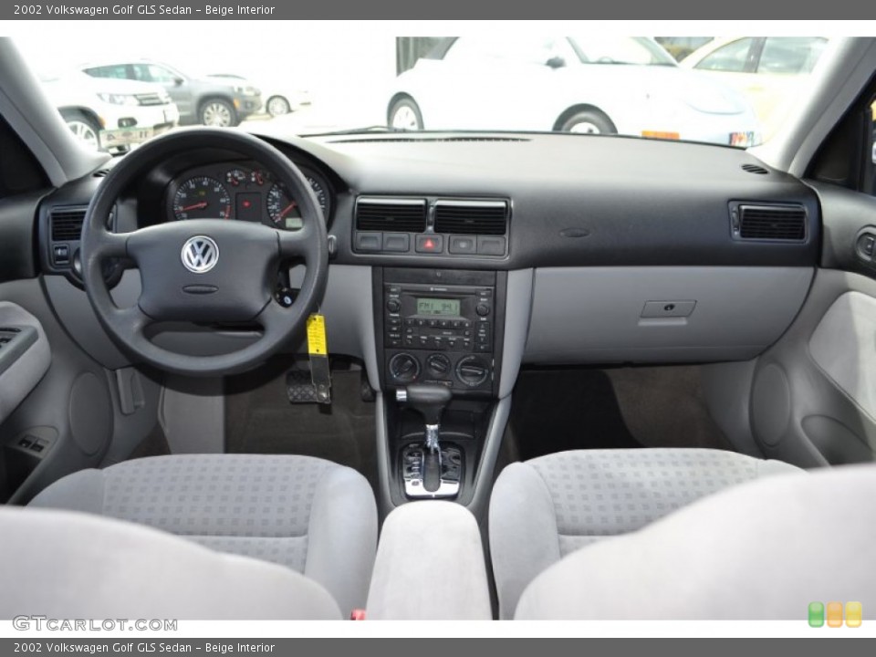 Beige Interior Dashboard for the 2002 Volkswagen Golf GLS Sedan #88185947