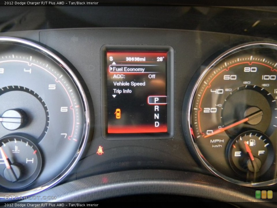 Tan/Black Interior Gauges for the 2012 Dodge Charger R/T Plus AWD #88187750