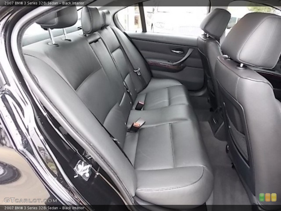 Black Interior Rear Seat for the 2007 BMW 3 Series 328i Sedan #88194212