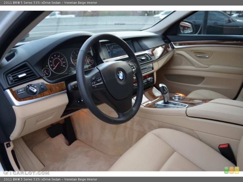 Venetian Beige Interior Photo for the 2011 BMW 5 Series 535i xDrive Sedan #88195174