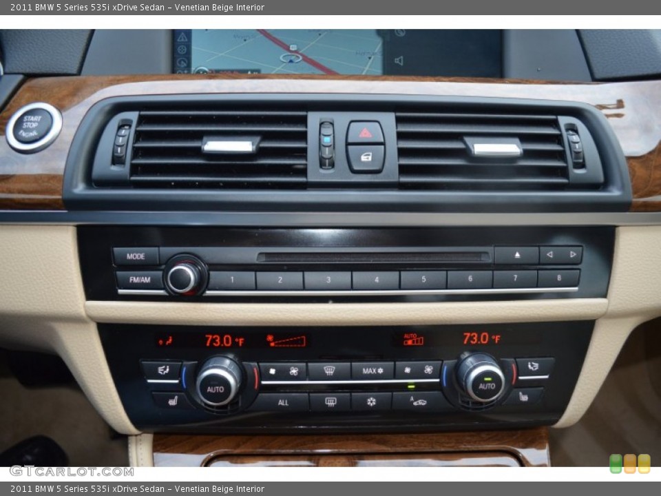Venetian Beige Interior Controls for the 2011 BMW 5 Series 535i xDrive Sedan #88195359