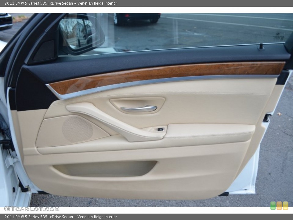 Venetian Beige Interior Door Panel for the 2011 BMW 5 Series 535i xDrive Sedan #88195611