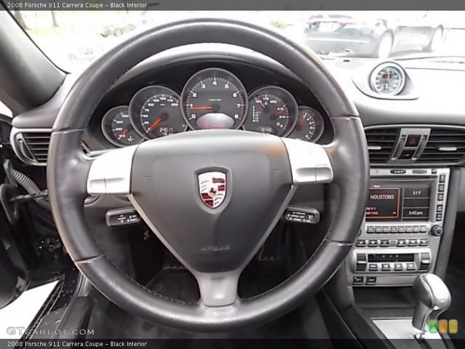Black Interior Steering Wheel for the 2008 Porsche 911 Carrera Coupe #88200051