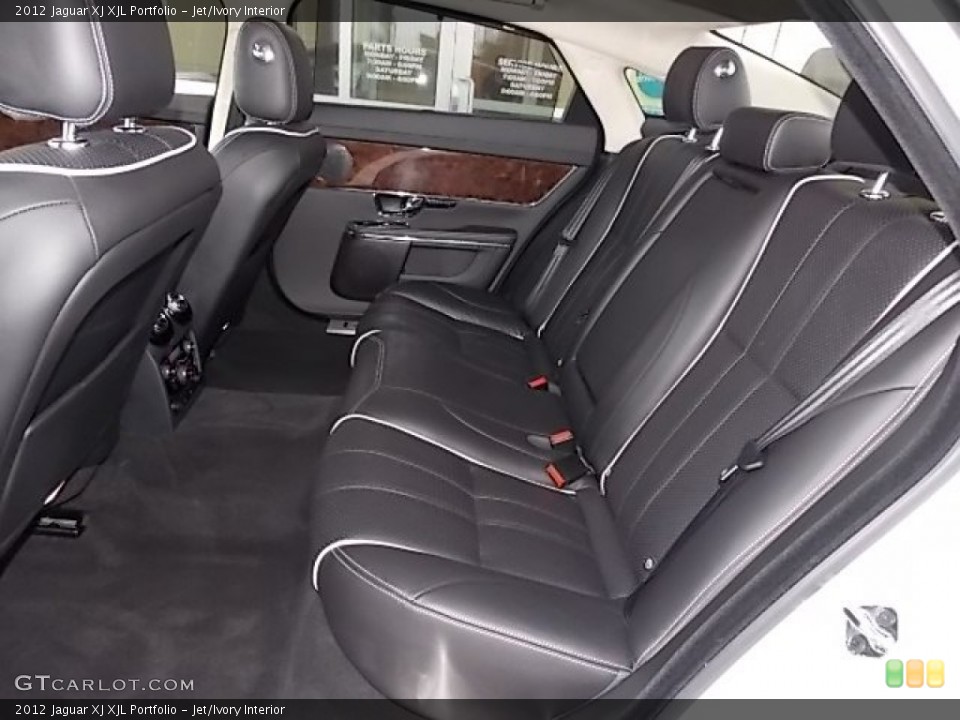 Jet/Ivory Interior Rear Seat for the 2012 Jaguar XJ XJL Portfolio #88205058