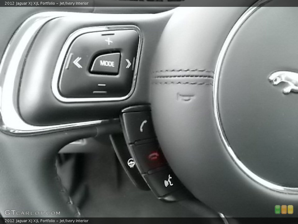 Jet/Ivory Interior Controls for the 2012 Jaguar XJ XJL Portfolio #88205793