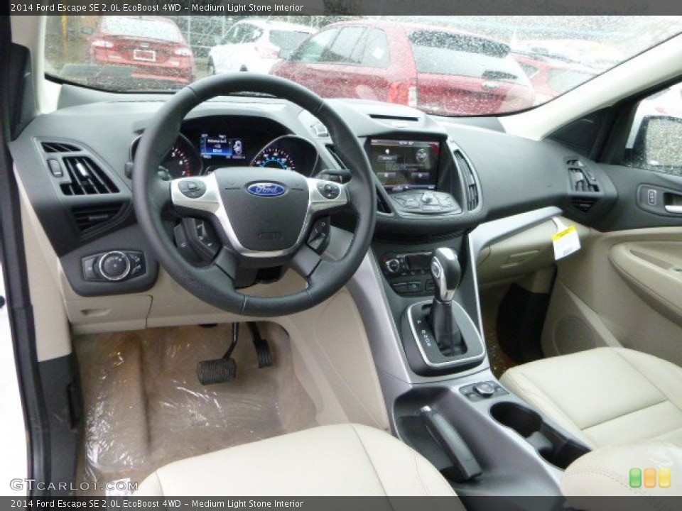 Medium Light Stone Interior Photo for the 2014 Ford Escape SE 2.0L EcoBoost 4WD #88207623