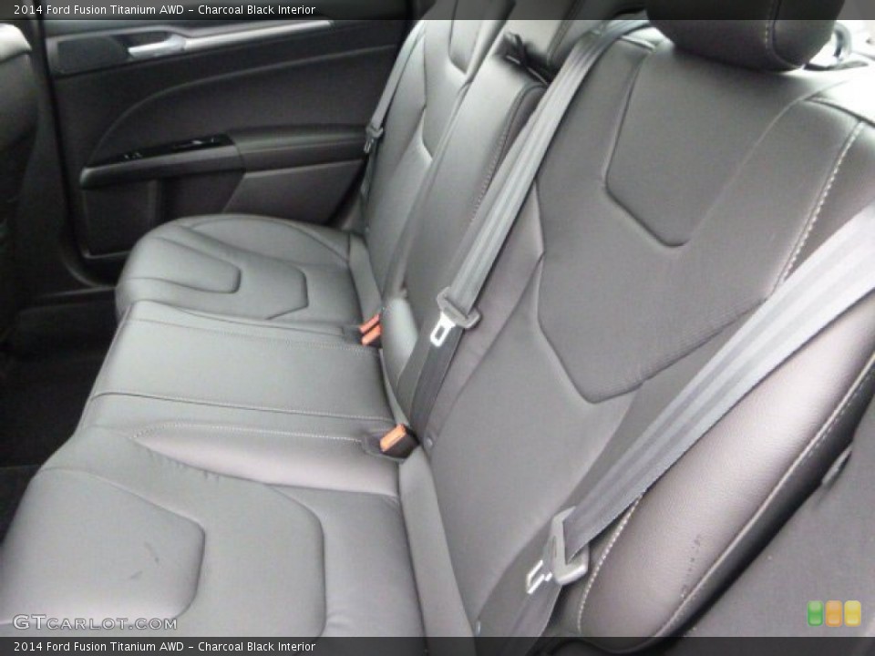 Charcoal Black Interior Rear Seat for the 2014 Ford Fusion Titanium AWD #88208304