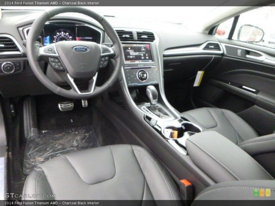 Charcoal Black Interior Prime Interior for the 2014 Ford Fusion Titanium AWD #88208328