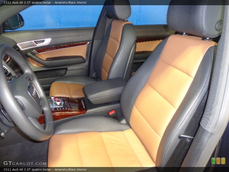 Amaretto/Black Interior Front Seat for the 2011 Audi A6 3.0T quattro Sedan #88210245