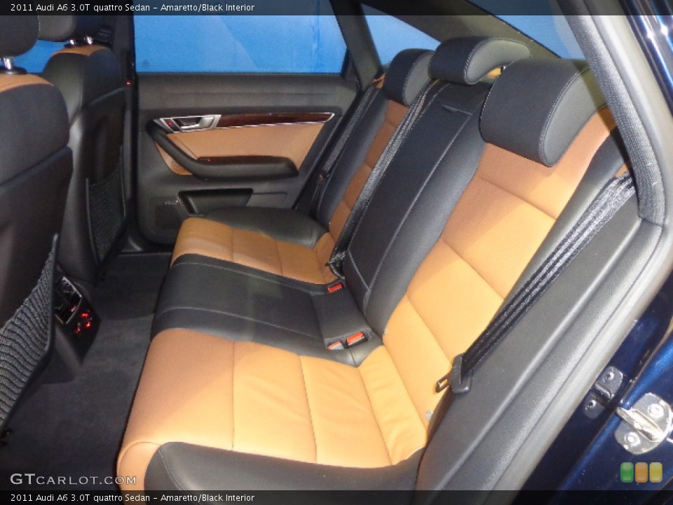 Amaretto/Black Interior Rear Seat for the 2011 Audi A6 3.0T quattro Sedan #88210344