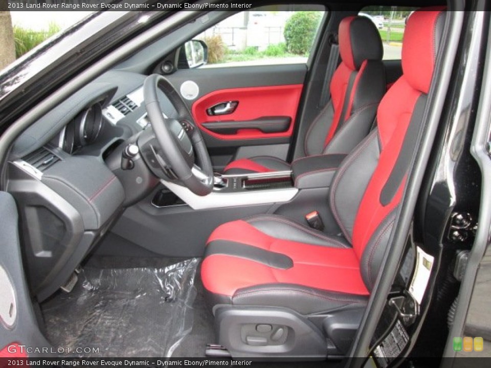 Dynamic Ebony/Pimento Interior Front Seat for the 2013 Land Rover Range Rover Evoque Dynamic #88211469