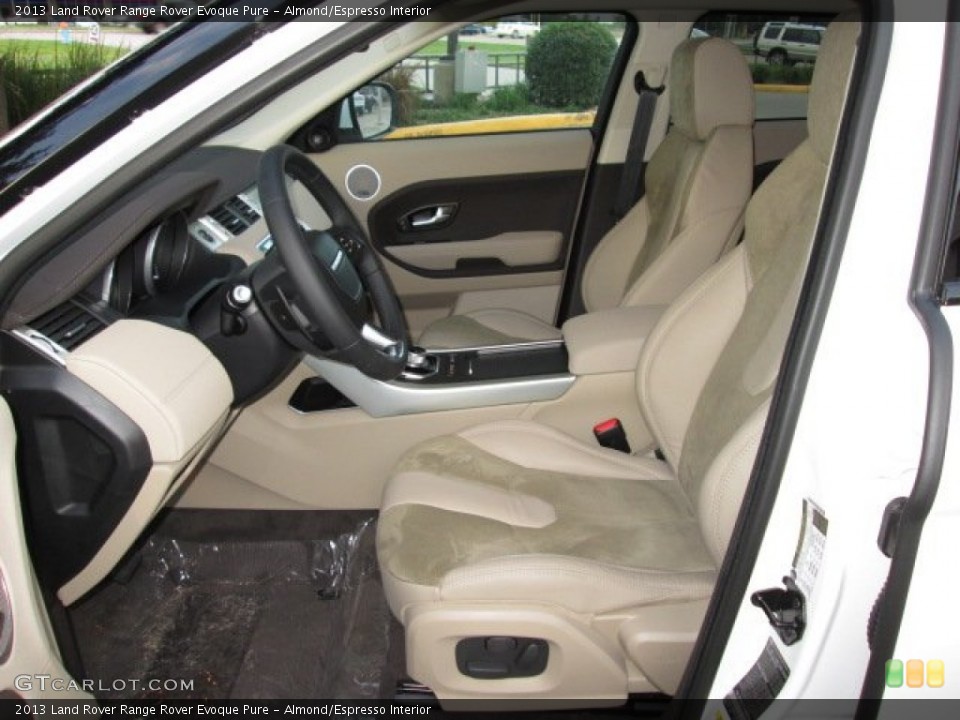 Almond/Espresso Interior Front Seat for the 2013 Land Rover Range Rover Evoque Pure #88212477