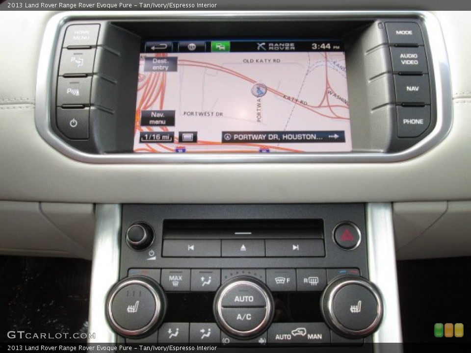 Tan/Ivory/Espresso Interior Navigation for the 2013 Land Rover Range Rover Evoque Pure #88213070