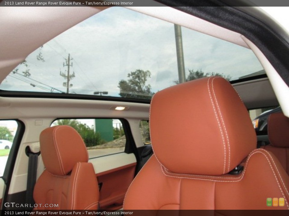 Tan/Ivory/Espresso Interior Sunroof for the 2013 Land Rover Range Rover Evoque Pure #88213095