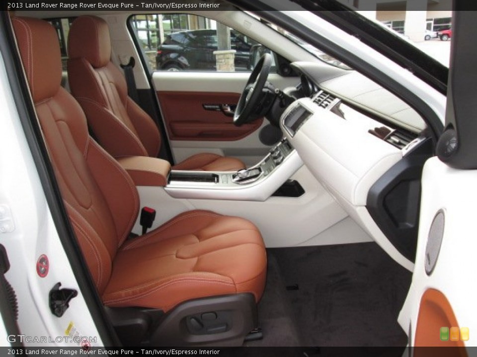 Tan/Ivory/Espresso Interior Front Seat for the 2013 Land Rover Range Rover Evoque Pure #88213140