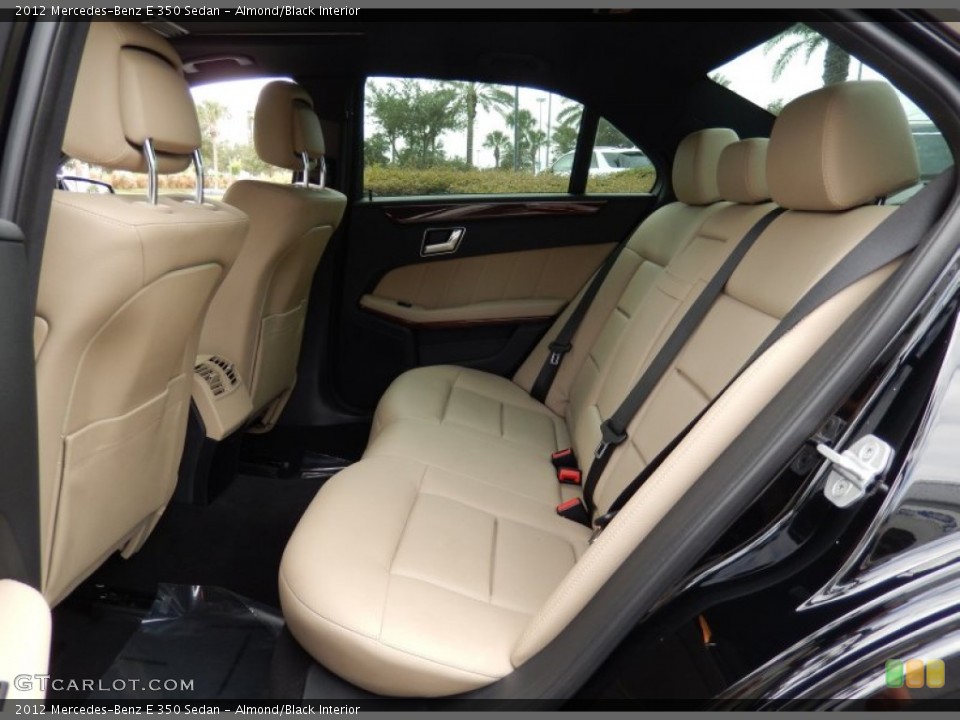 Almond/Black Interior Rear Seat for the 2012 Mercedes-Benz E 350 Sedan #88215717