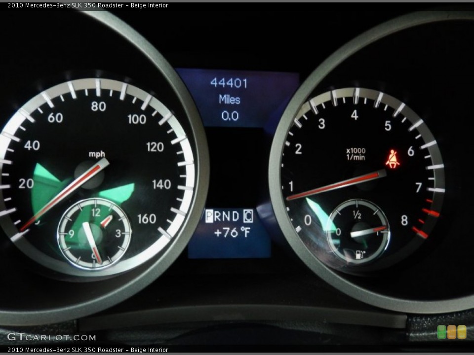 Beige Interior Gauges for the 2010 Mercedes-Benz SLK 350 Roadster #88219500