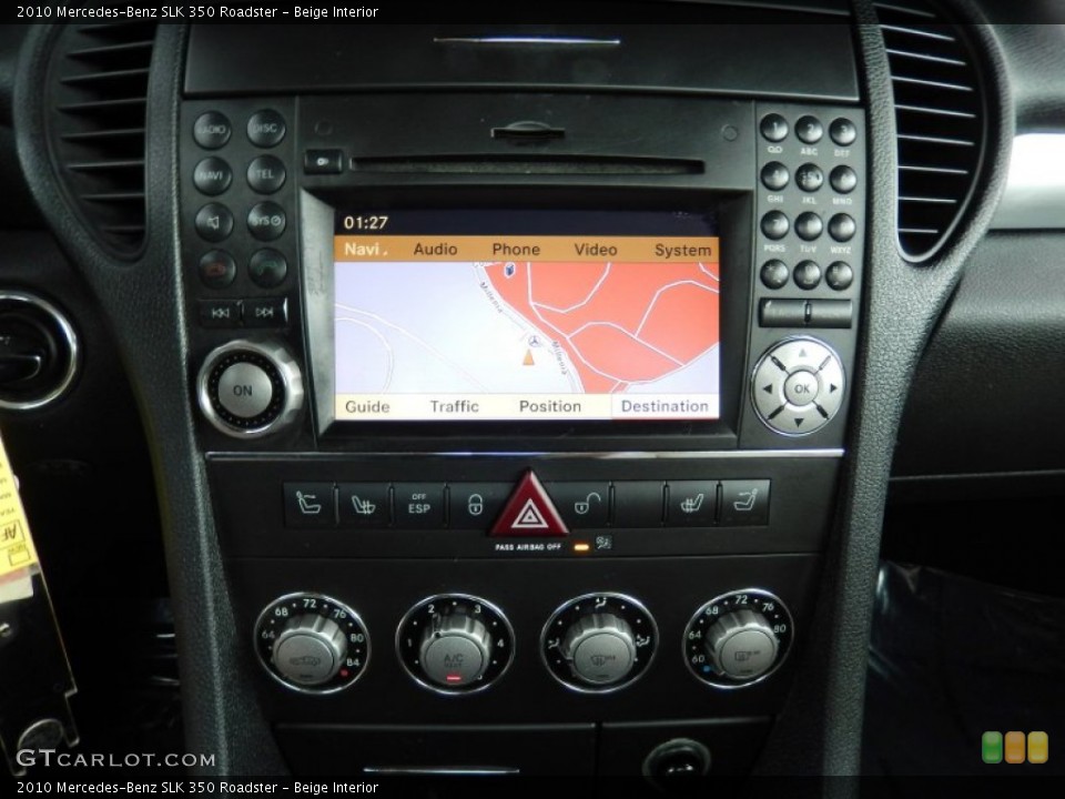 Beige Interior Controls for the 2010 Mercedes-Benz SLK 350 Roadster #88219524