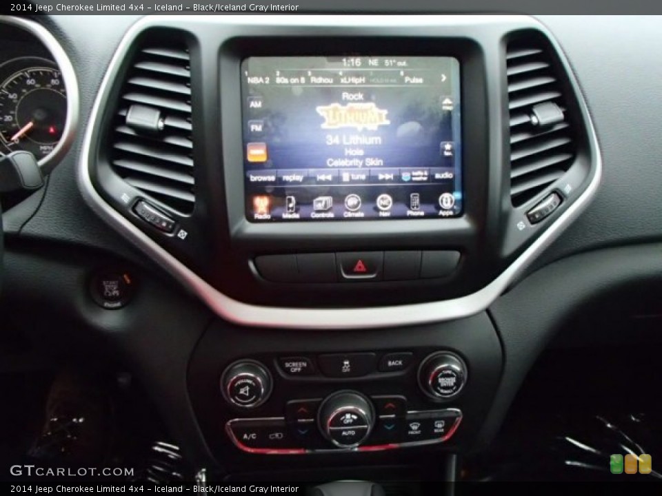 Iceland - Black/Iceland Gray Interior Controls for the 2014 Jeep Cherokee Limited 4x4 #88220550