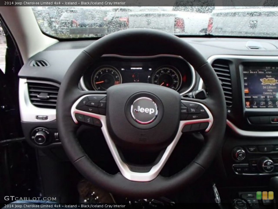 Iceland - Black/Iceland Gray Interior Steering Wheel for the 2014 Jeep Cherokee Limited 4x4 #88220640