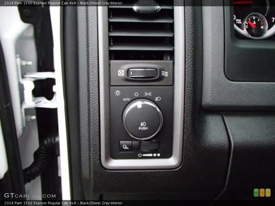 Black/Diesel Gray Interior Controls for the 2014 Ram 1500 Express Regular Cab 4x4 #88222236
