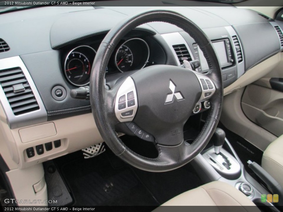 Beige Interior Dashboard for the 2012 Mitsubishi Outlander GT S AWD #88226385