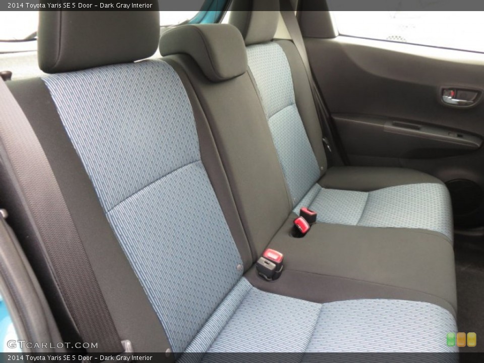 Dark Gray Interior Rear Seat for the 2014 Toyota Yaris SE 5 Door #88227336