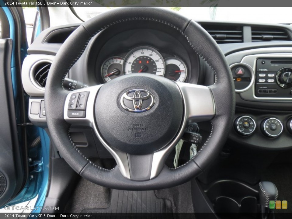 Dark Gray Interior Steering Wheel for the 2014 Toyota Yaris SE 5 Door #88227474