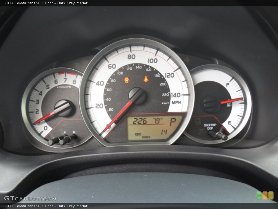 Dark Gray Interior Gauges for the 2014 Toyota Yaris SE 5 Door #88227486