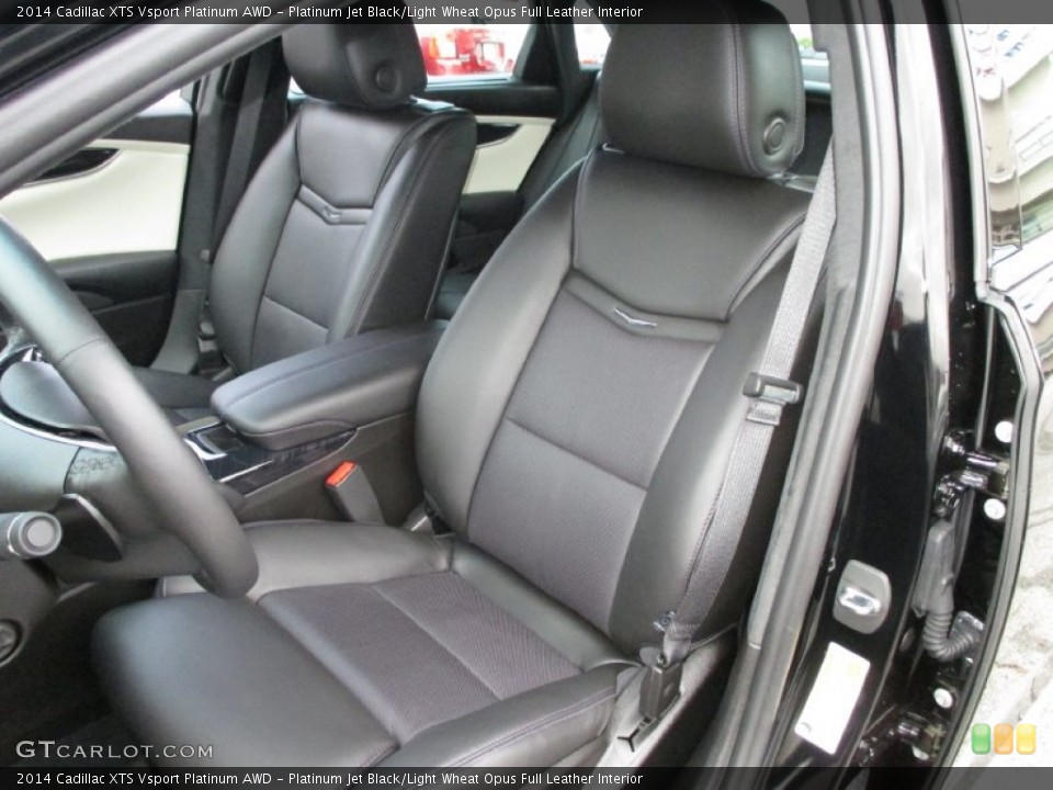 Platinum Jet Black/Light Wheat Opus Full Leather Interior Front Seat for the 2014 Cadillac XTS Vsport Platinum AWD #88229376