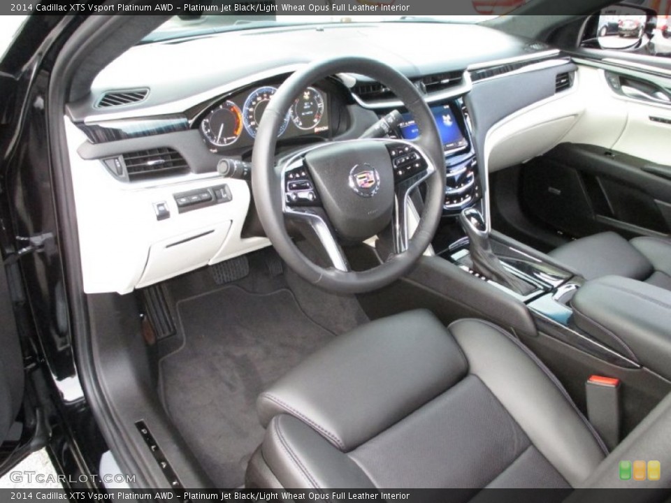 Platinum Jet Black/Light Wheat Opus Full Leather Interior Prime Interior for the 2014 Cadillac XTS Vsport Platinum AWD #88229391