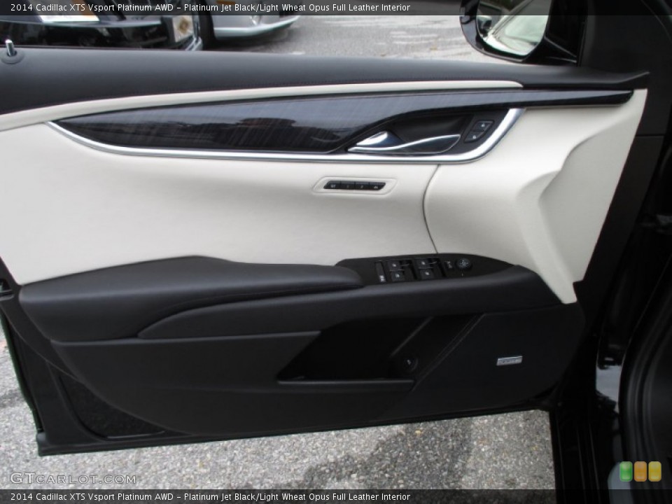 Platinum Jet Black/Light Wheat Opus Full Leather Interior Door Panel for the 2014 Cadillac XTS Vsport Platinum AWD #88229873
