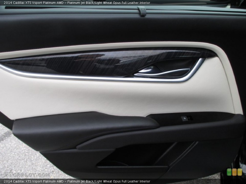 Platinum Jet Black/Light Wheat Opus Full Leather Interior Door Panel for the 2014 Cadillac XTS Vsport Platinum AWD #88229886