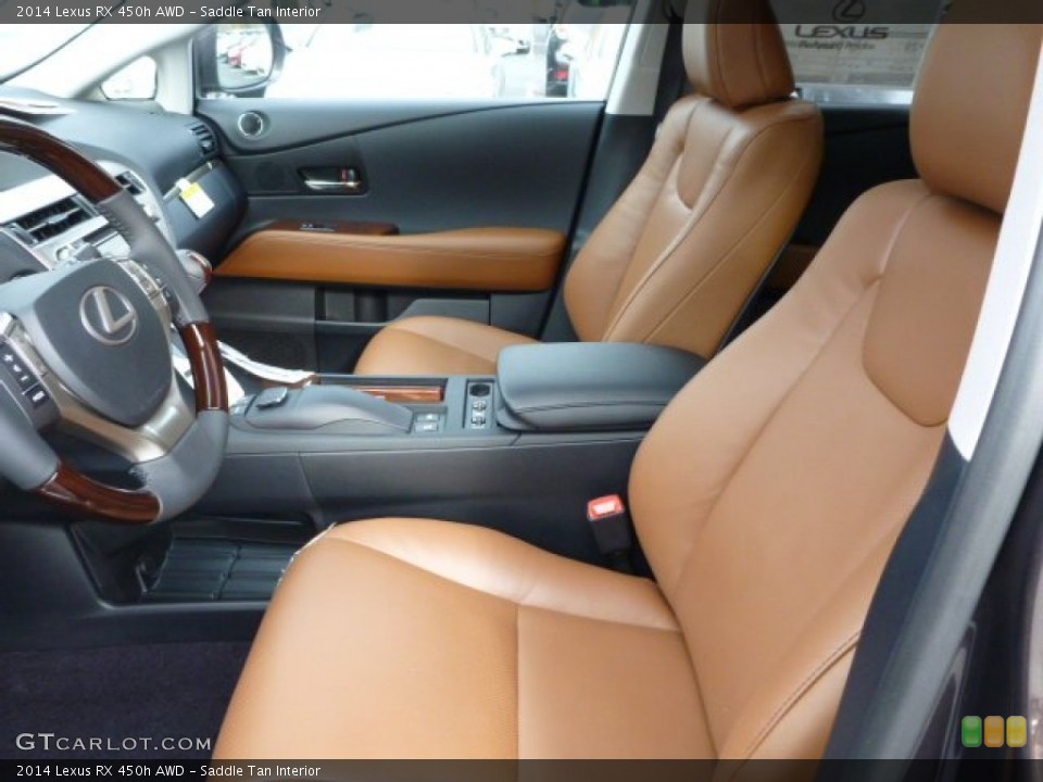 Saddle Tan Interior Front Seat for the 2014 Lexus RX 450h AWD #88232976