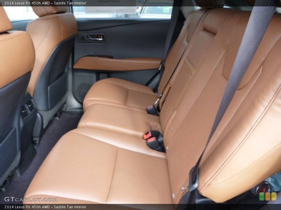 Saddle Tan Interior Rear Seat for the 2014 Lexus RX 450h AWD #88232982