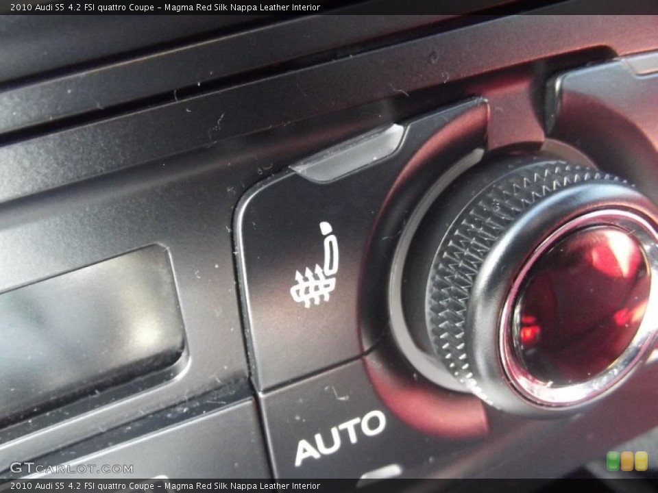 Magma Red Silk Nappa Leather Interior Controls for the 2010 Audi S5 4.2 FSI quattro Coupe #88237725