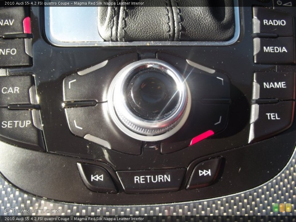 Magma Red Silk Nappa Leather Interior Controls for the 2010 Audi S5 4.2 FSI quattro Coupe #88237842