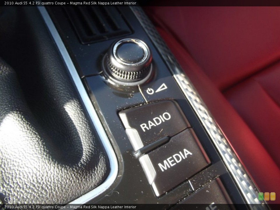Magma Red Silk Nappa Leather Interior Controls for the 2010 Audi S5 4.2 FSI quattro Coupe #88237866