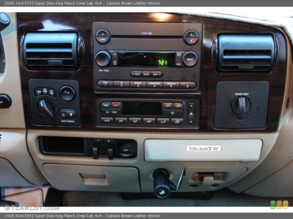 Castano Brown Leather Interior Controls for the 2006 Ford F350 Super Duty King Ranch Crew Cab 4x4 #88238652