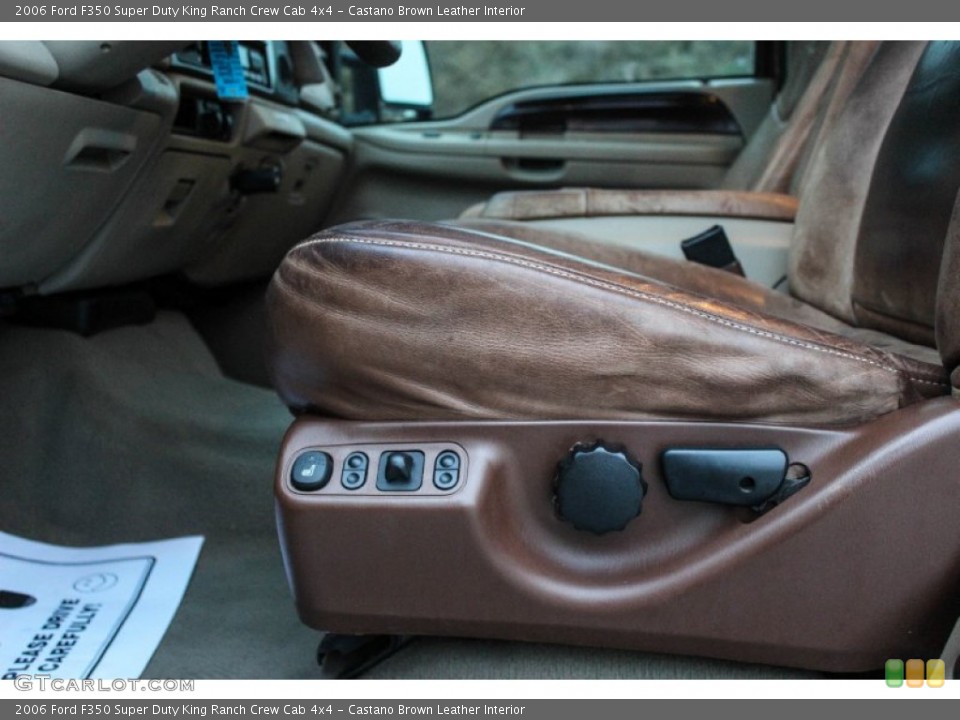 Castano Brown Leather Interior Front Seat for the 2006 Ford F350 Super Duty King Ranch Crew Cab 4x4 #88238724